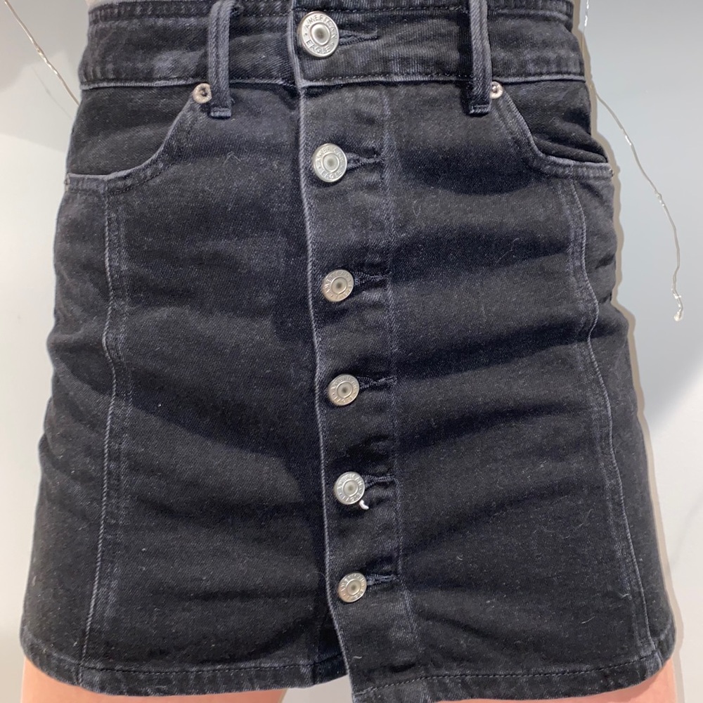 Black Jean Skirt